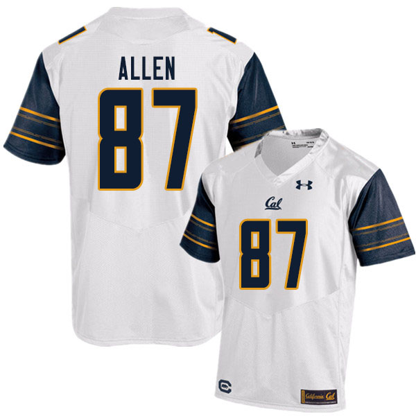 Men #87 Lucas Allen Cal Bears UA College Football Jerseys Sale-White - Click Image to Close